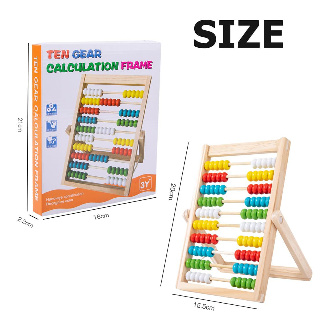 عداد الألوان الخشبي – Ten Gear Calculation Frame