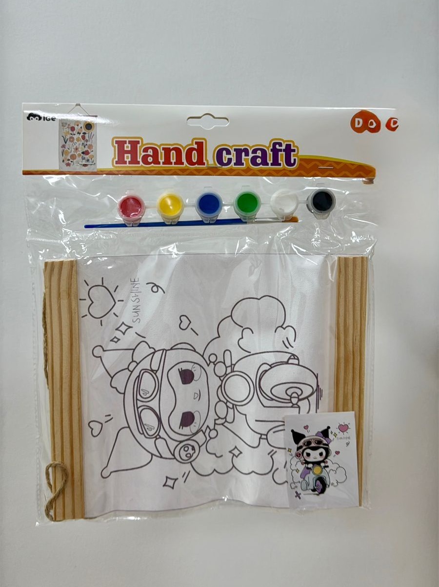 لوحة التلوين القماشية  كروومي - Kuromi Scooter Canvas Painting Kit 👩🏻‍🎨🧑🏻‍🎨