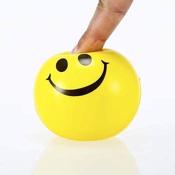 كرة ضغط اليد بتصميم وجه مبتسم (Smile Face Stress Ball)
