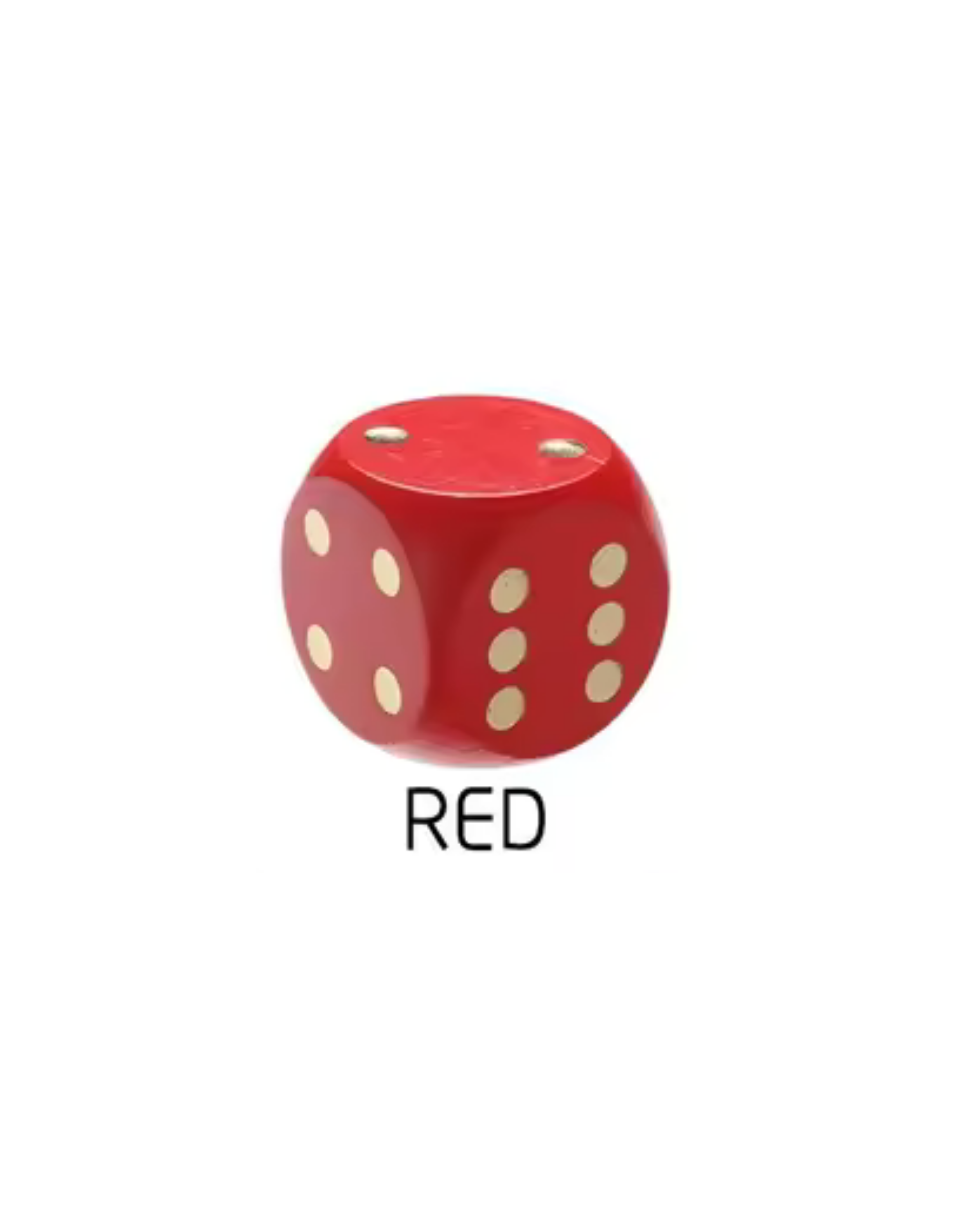 نرد أحمر خشبي بحجم الكف –  متعدد الألوان🎲